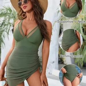 Tummy Control Mesh Swimsuit